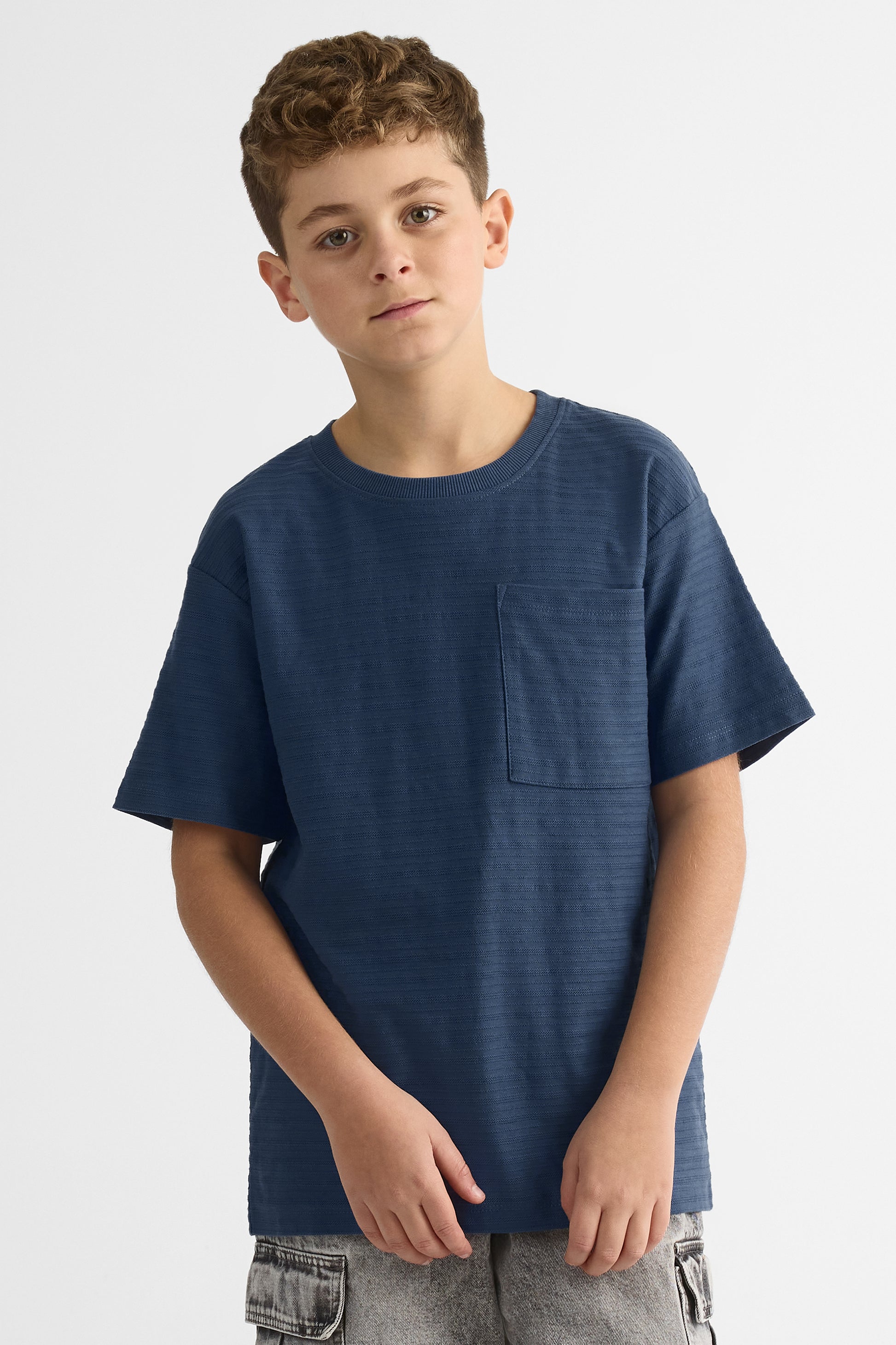 Chandail M/courtes col rond boxy - Ado garçon && INDIGO