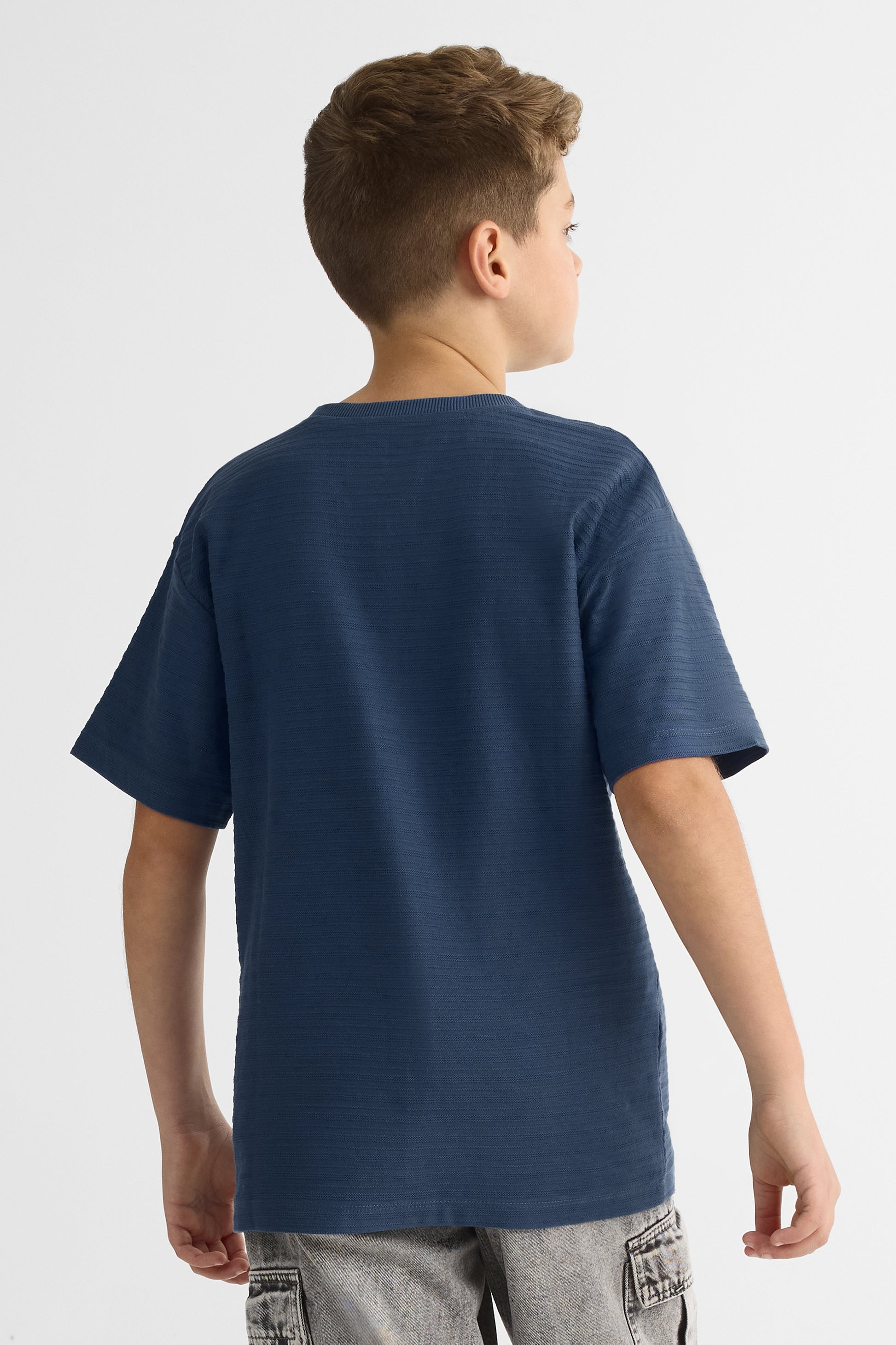 Chandail M/courtes col rond boxy - Ado garçon && INDIGO