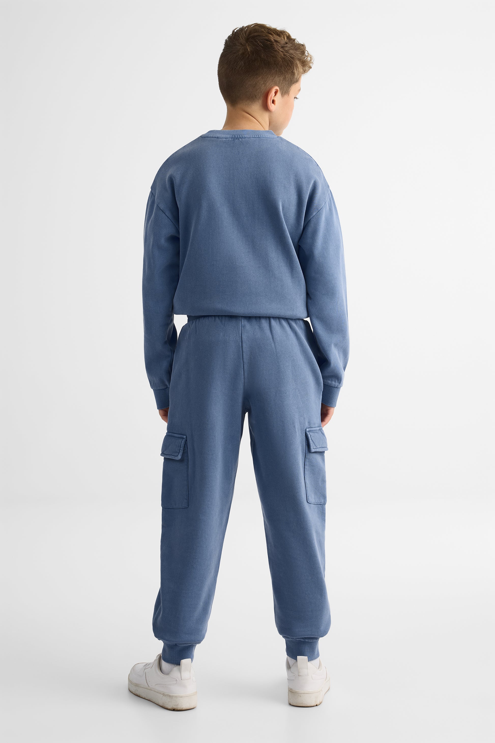 Jogger ouaté cargo élastique - Ado garçon && INDIGO