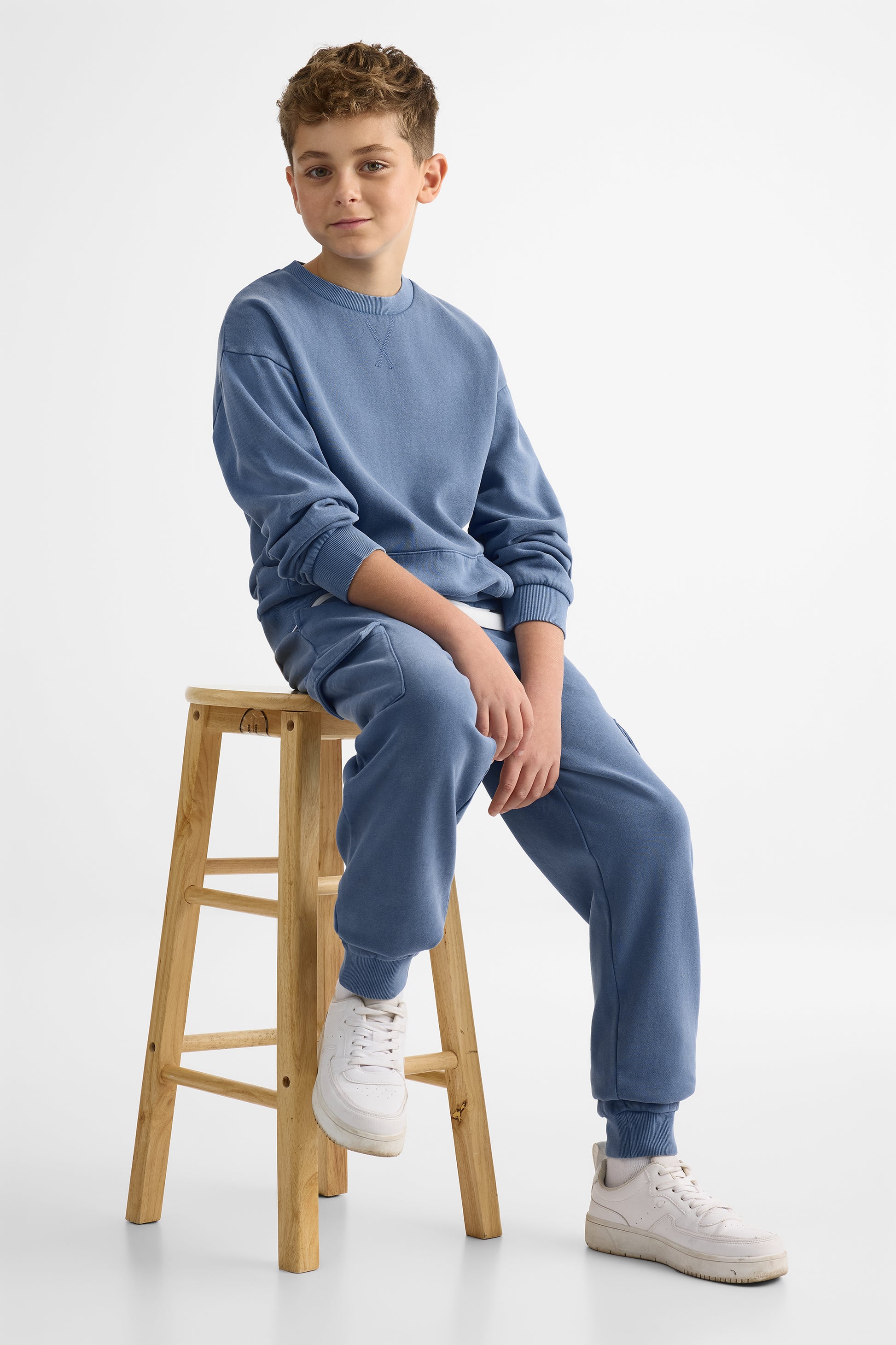 Jogger ouaté cargo élastique - Ado garçon && INDIGO