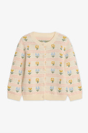 Cardigan M/longues en jacquard – Ado garçon && BEIGE/MULTI