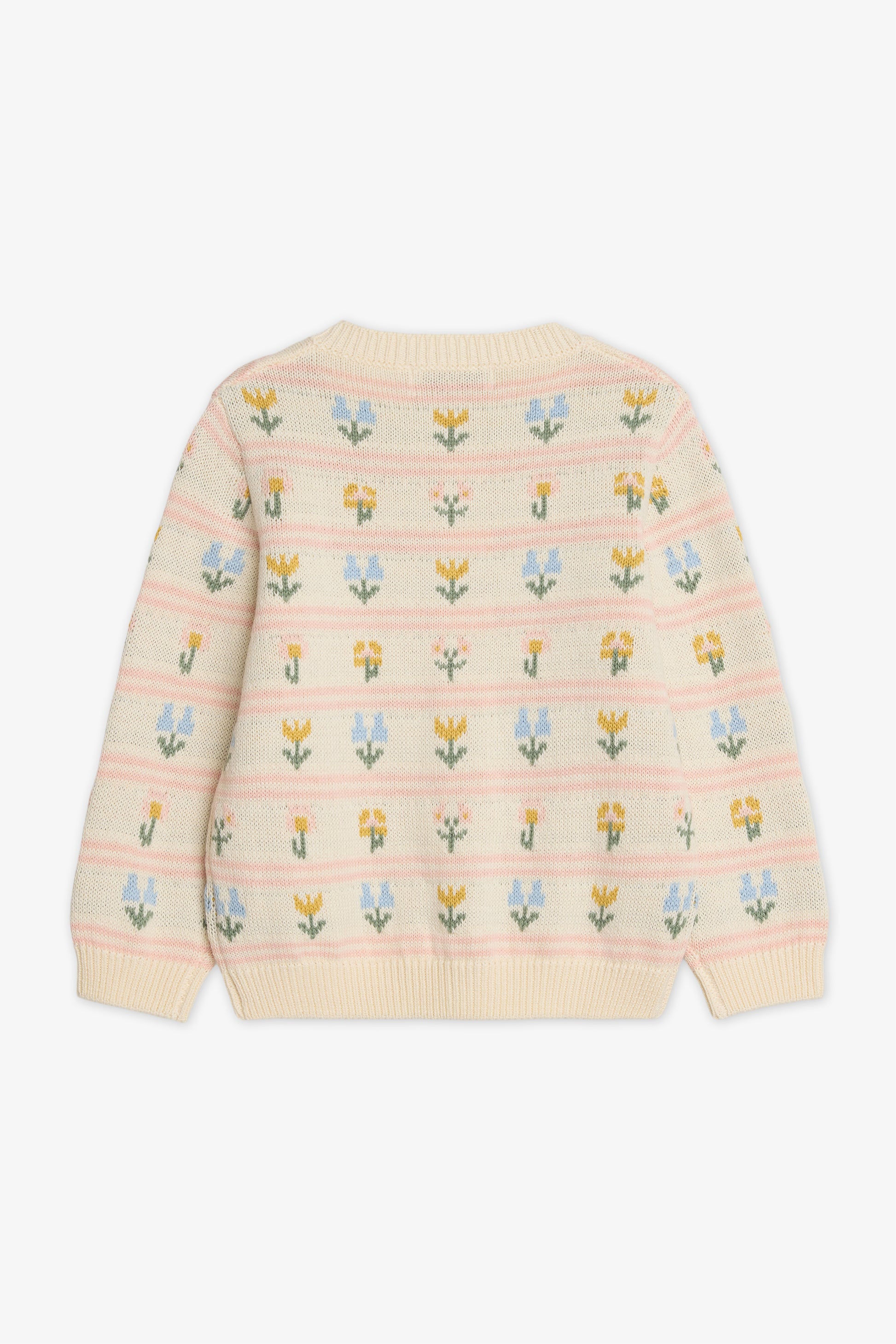 Cardigan M/longues en jacquard – Ado garçon && BEIGE/MULTI