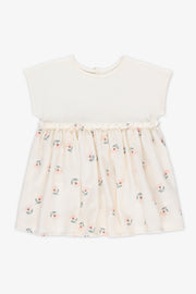 Robe M/courtes col rond - Bébé fille && BEIGE