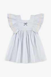Robe M/courtes à volants – Bébé fille && BLEU MULTI