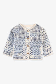 Veste matelassée à boutons – Bébé fille && BLEU MULTI