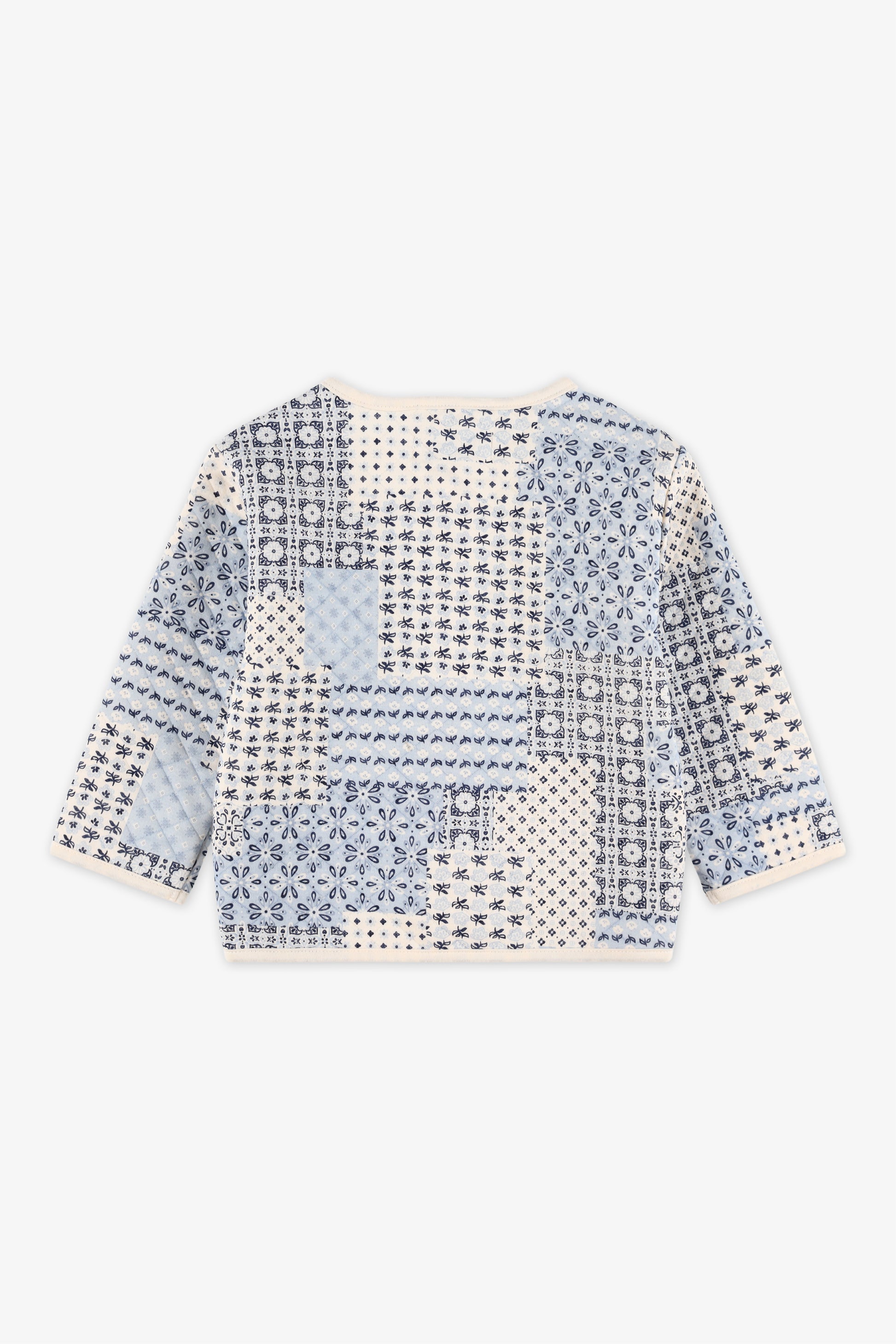 Veste matelassée à boutons – Bébé fille && BLEU MULTI