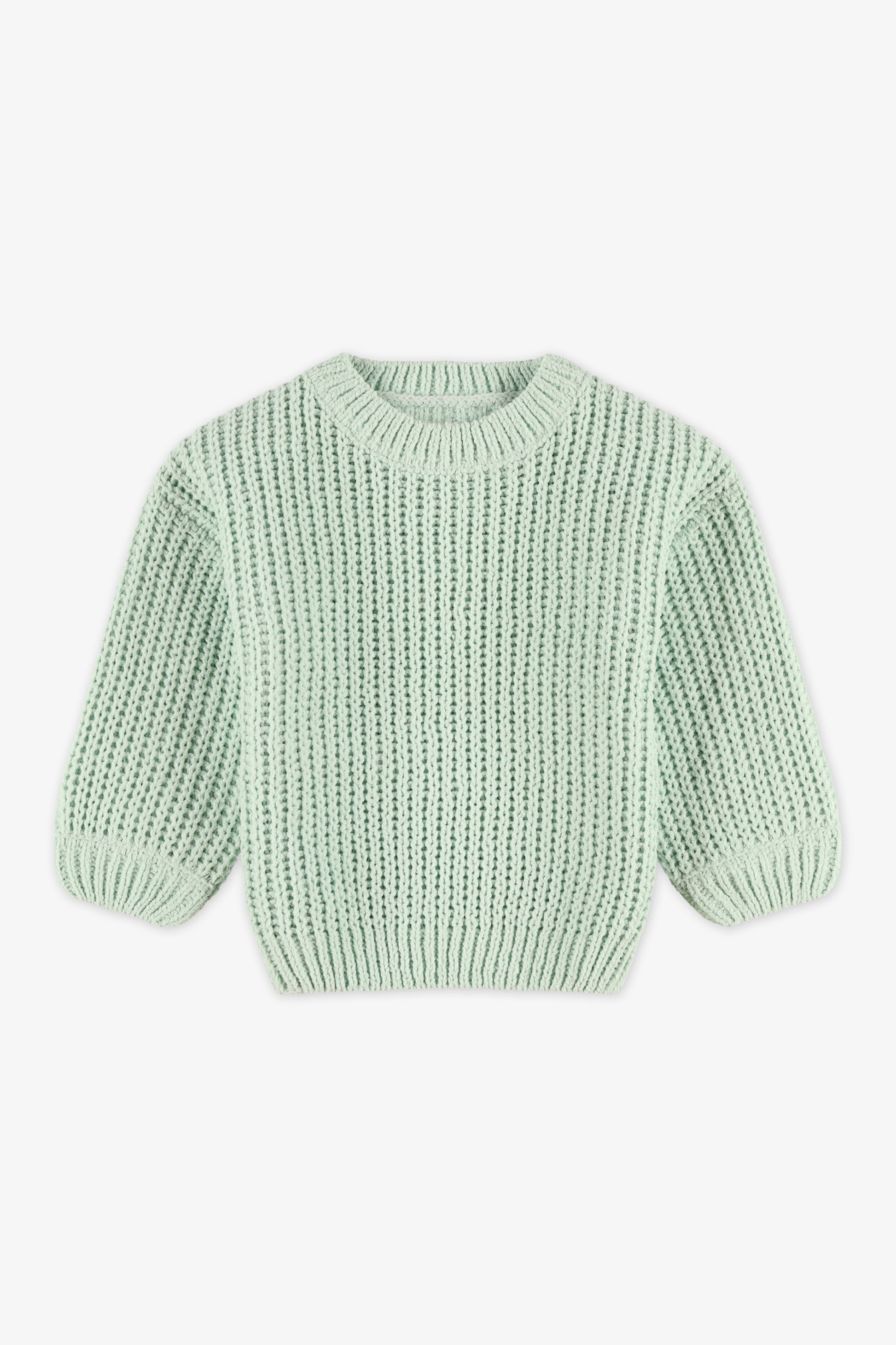 Chandail tricot col rond - Bébé fille && VERT