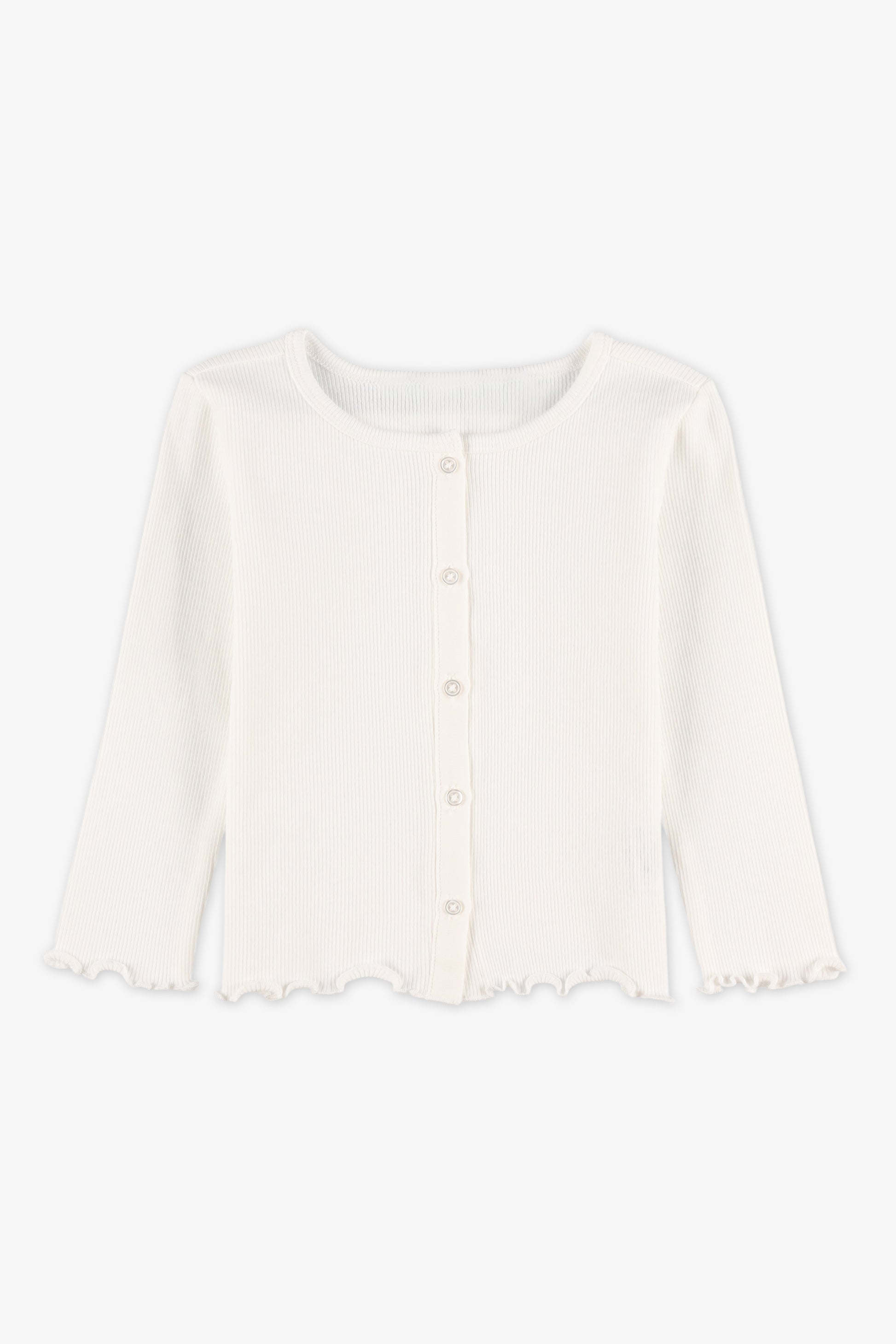 Cardigan à bords frisons 2T-3T - Bébé fille && BLANK