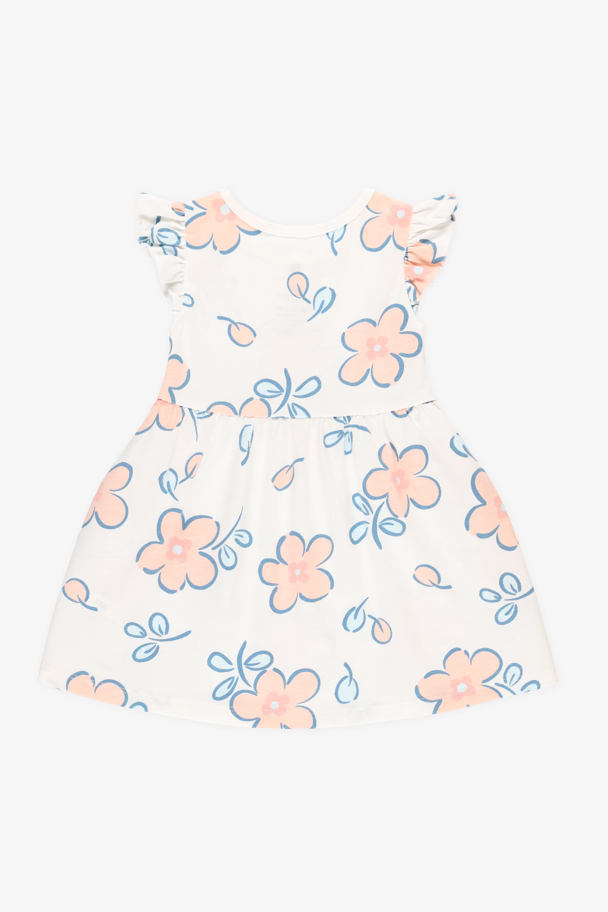 Robe tank frill manches - Bébé fille && BLANC MULTI