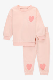 Ensemble 2 pièces ouaté - Bébé fille && ROSE