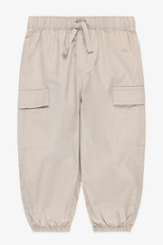 Pantalon cargo élastique poplin - Bébé fille && BEIGE
