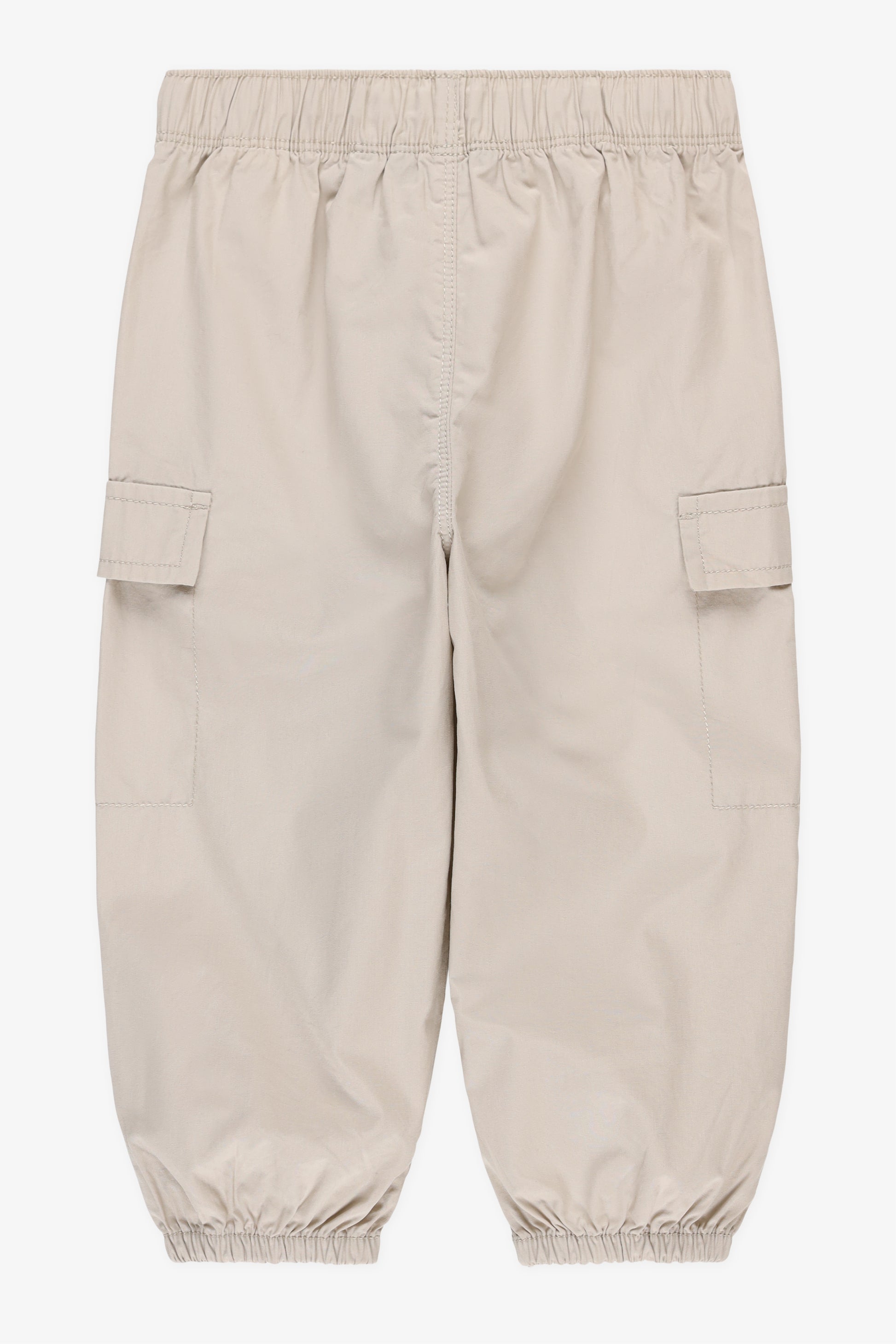 Pantalon cargo élastique poplin - Bébé fille && BEIGE
