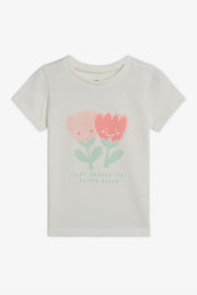 Chandail m/courtes col rond - Bébé fille 2/15$ && BLANC