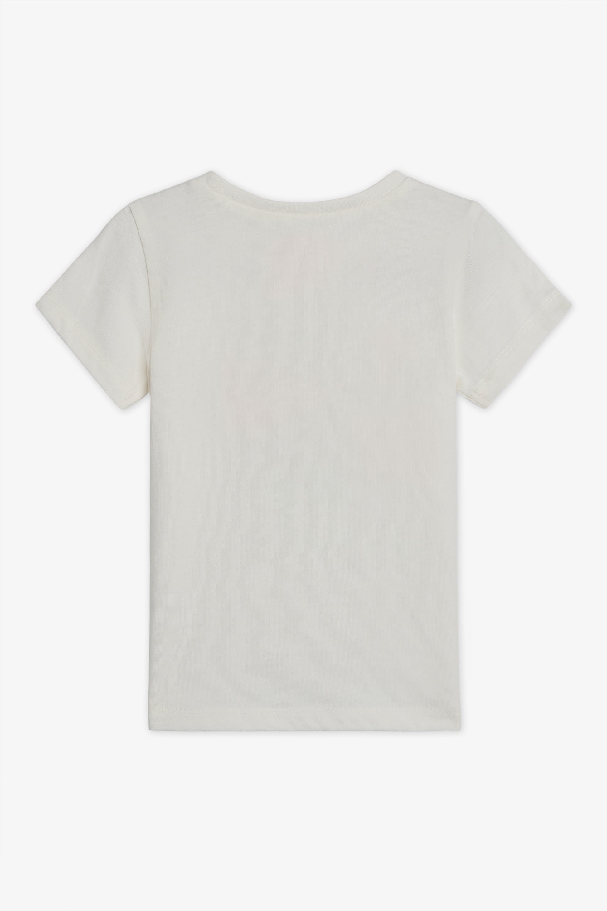 Chandail m/courtes col rond - Bébé fille 2/15$ && BLANC