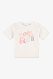 Chandail m/courtes boxy avec imprimé - Bébé fille 2/15$ && BLANC