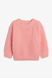Chandail tricot col rond - Bébé fille && PECHE