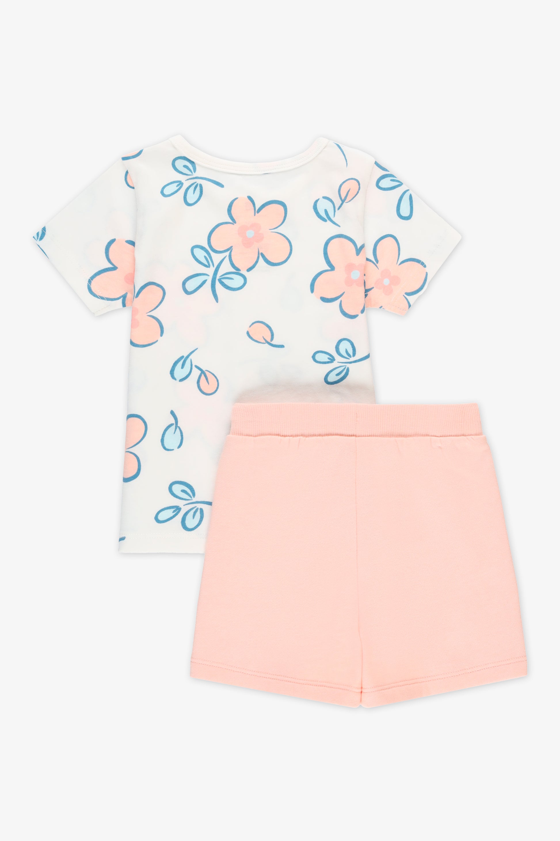 Ensemble 2 pièces, chandail et short - Bébé fille && BLANC MULTI