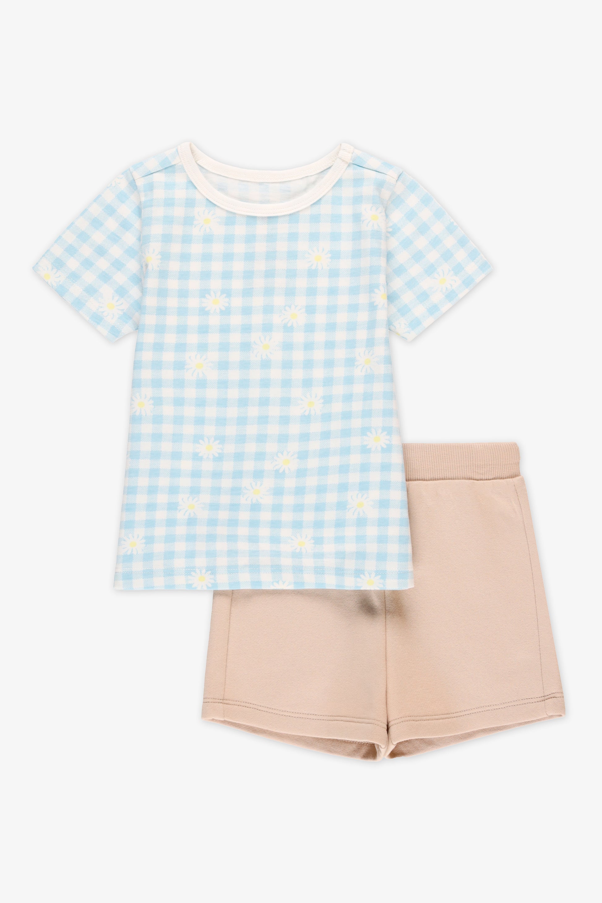 Ensemble 2 pièces, chandail et short - Bébé fille && BLEU MULTI