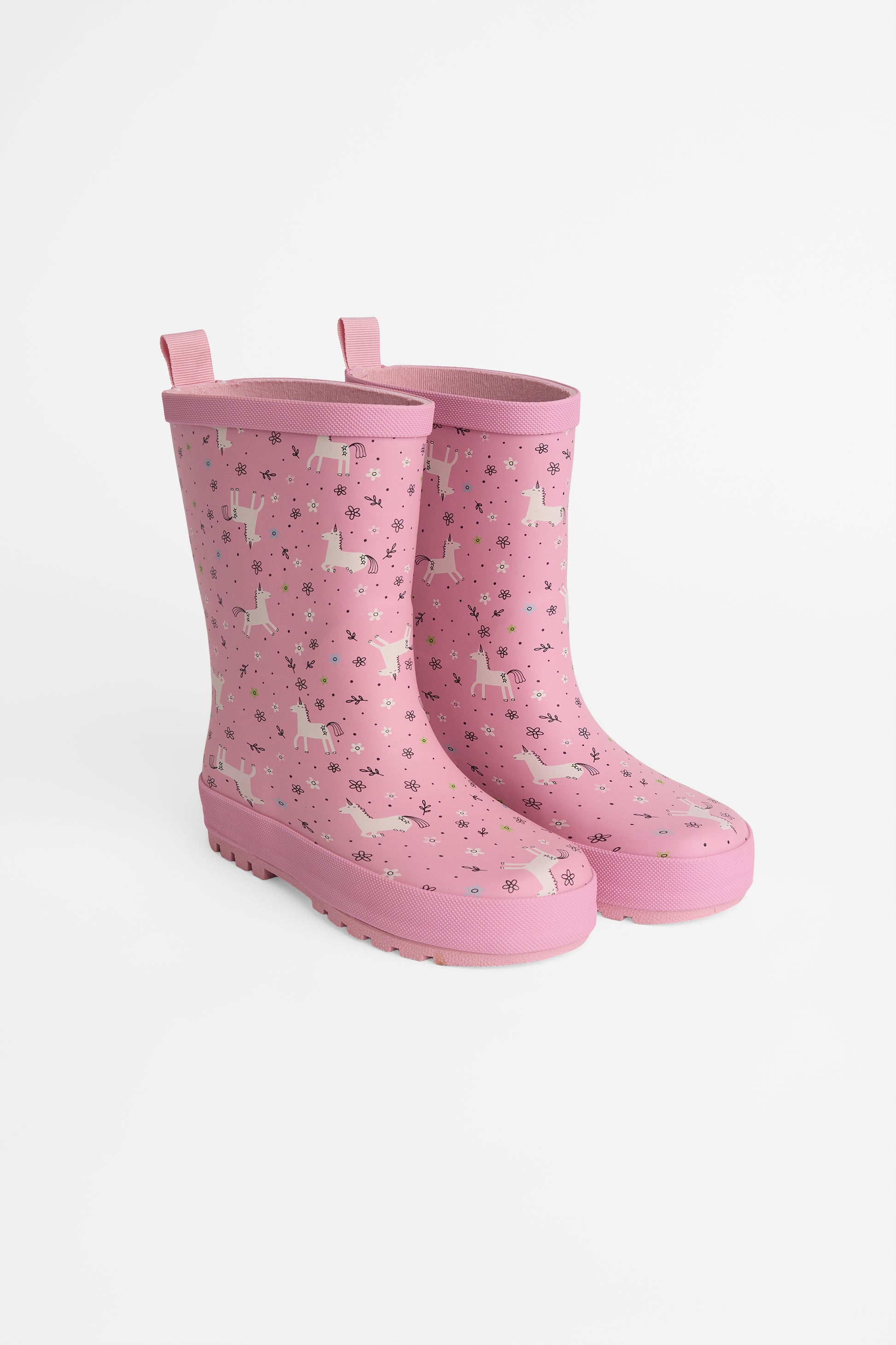 Botte de pluie en caoutchouc licorne - Enfant && ROSE MULTI