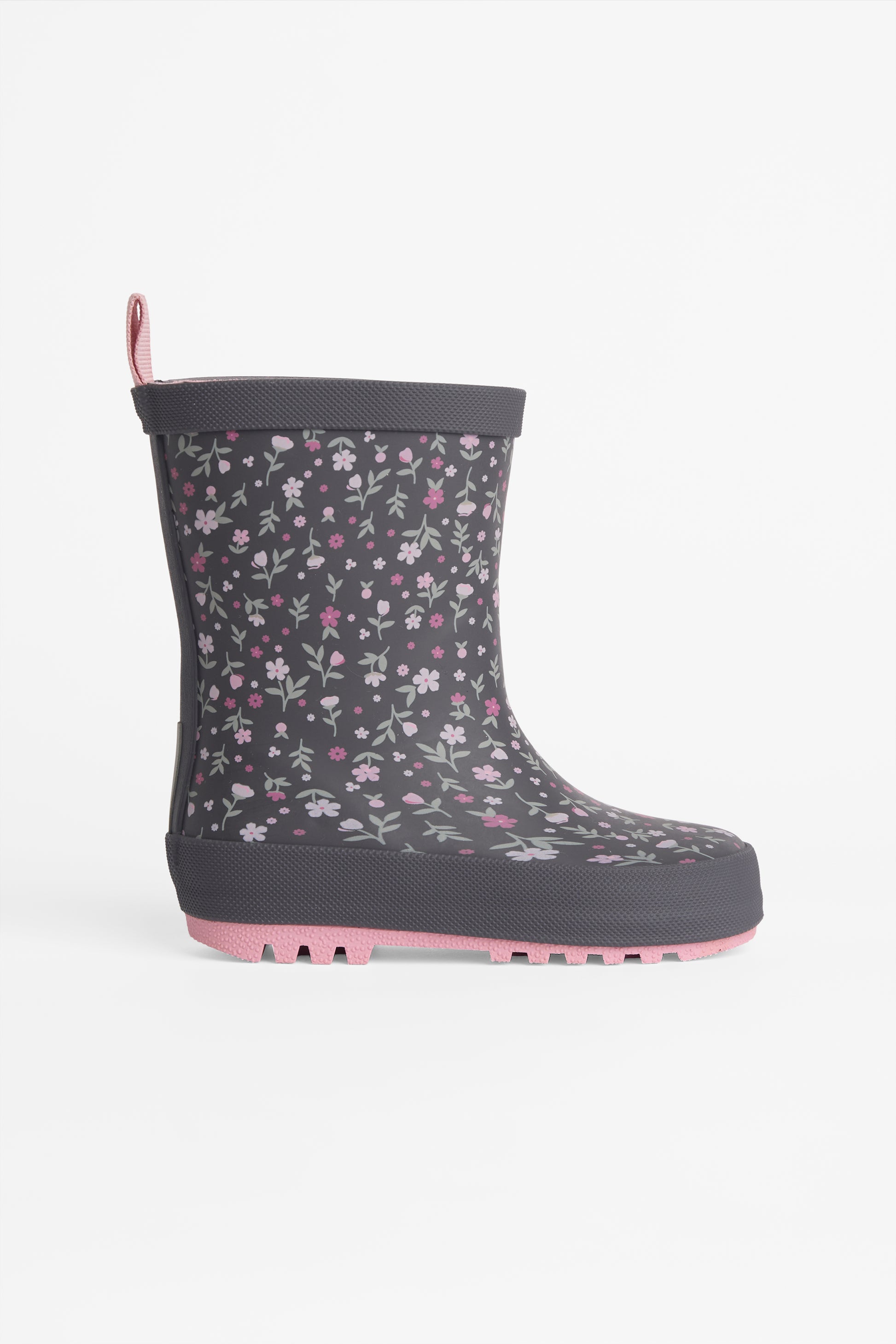 Botte de pluie en caoutchouc floral - Femme && CHARBON/MULTI