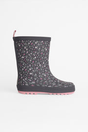 Botte de pluie en caoutchouc floral - Femme && CHARBON/MULTI