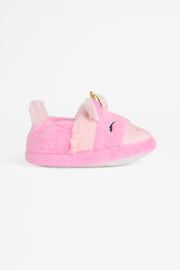 Pantoufle en fourrure licorne - Enfant && ROSE