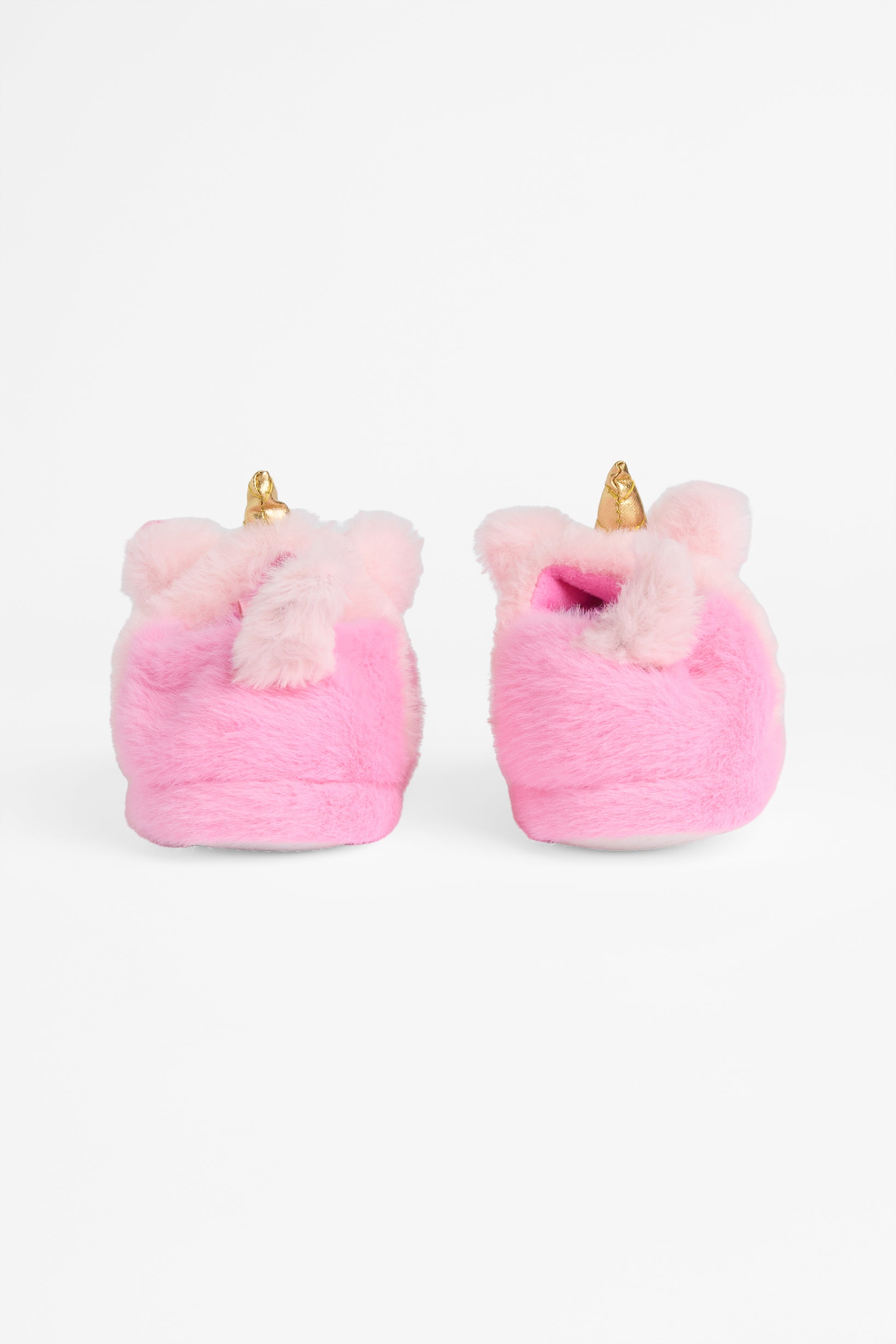 Pantoufle en fourrure licorne - Enfant && ROSE