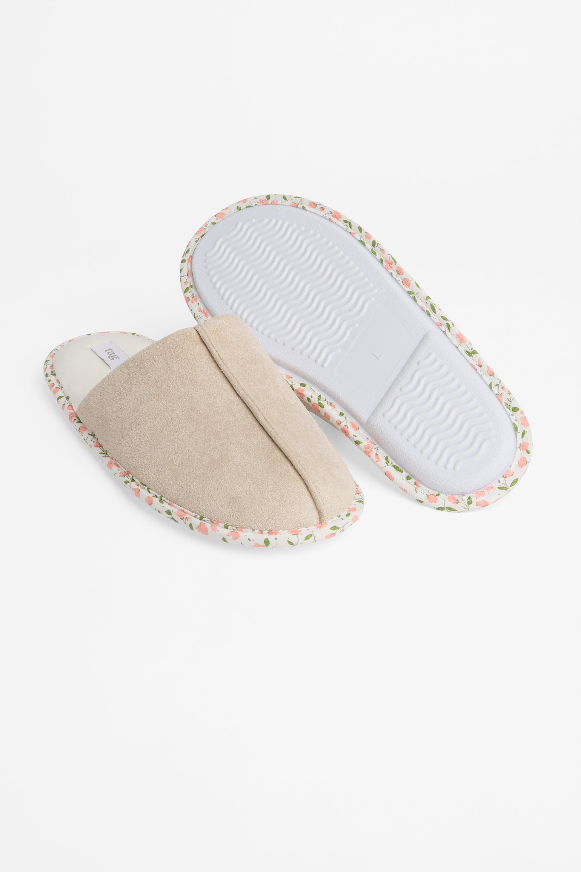 Pantoufle mule en faux suède - Femme && BEIGE
