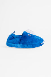 Pantoufle microplush visage de dino - Enfant && BLEU