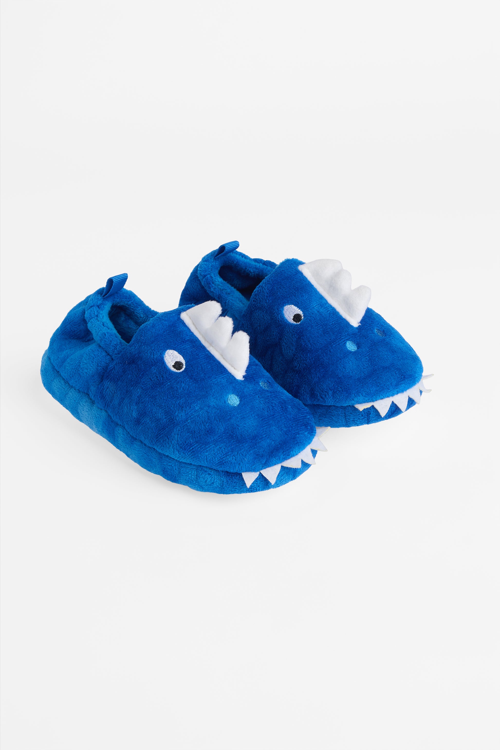 Pantoufle microplush visage de dino - Enfant && BLEU