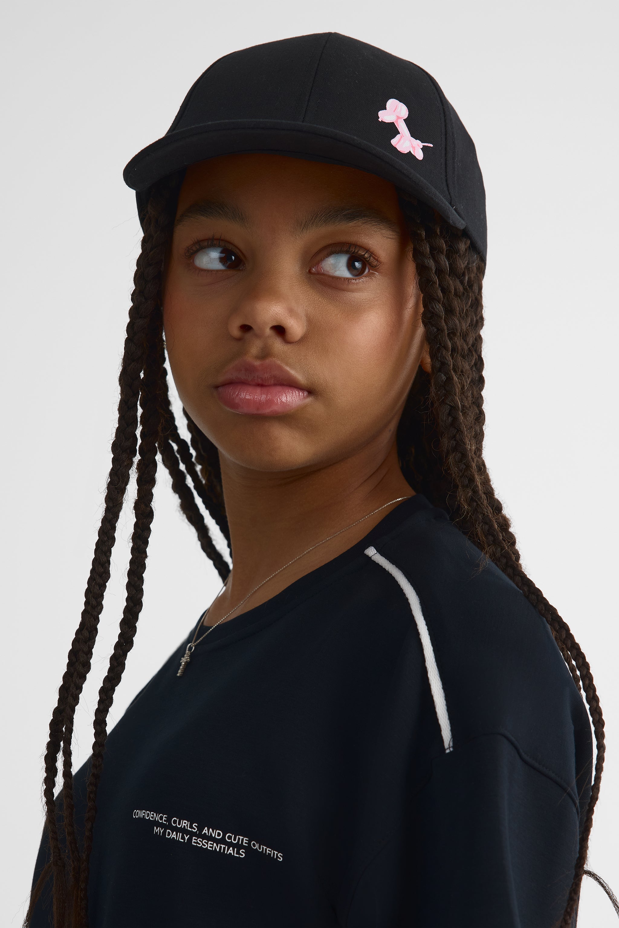 Casquette Snapback imprimée – Ado fille 2/25$ && NOIR