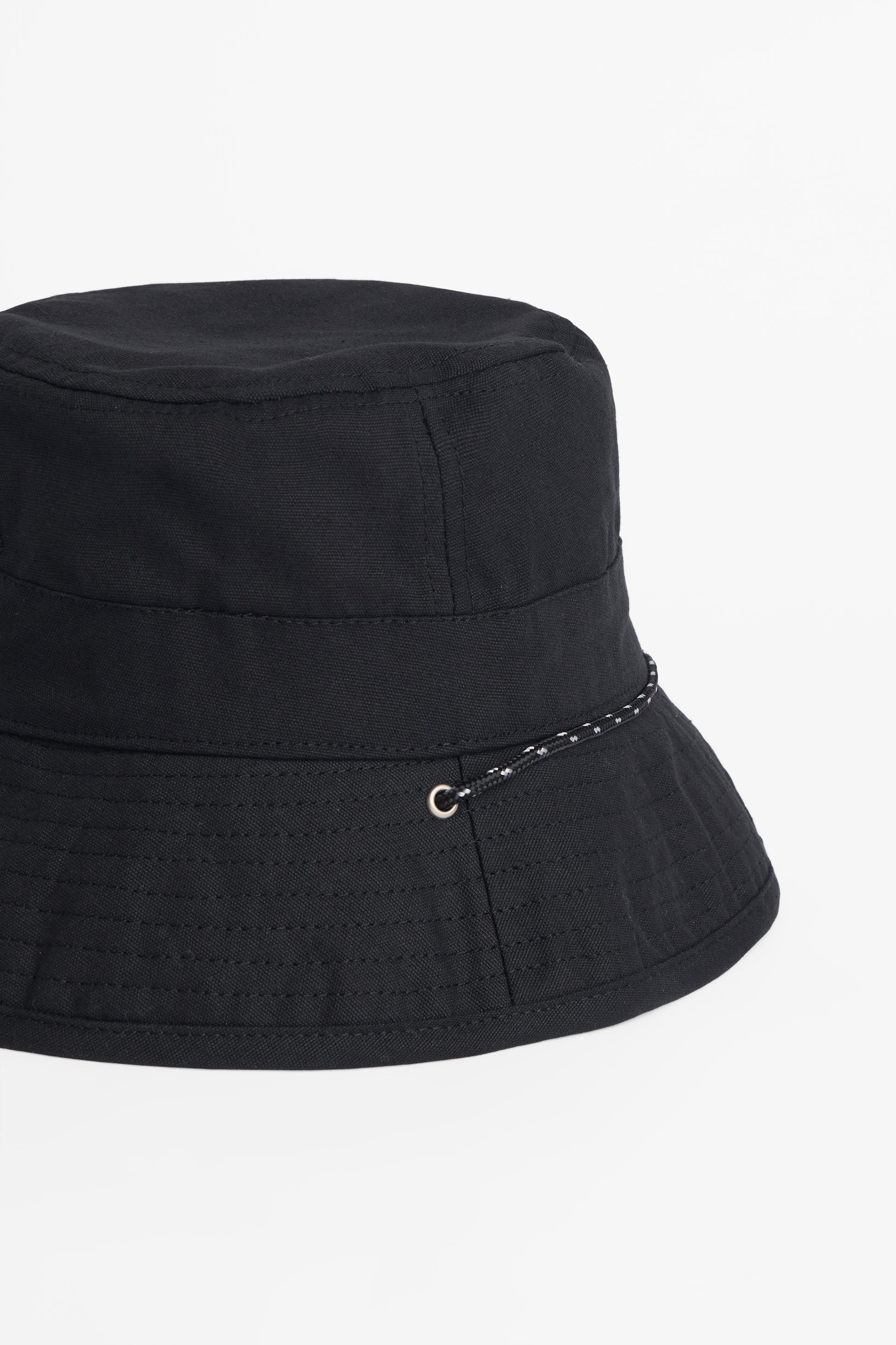 Chapeau bucket ajustable en coton - Ado garçon && NOIR