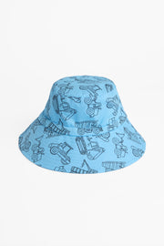 Chapeau bucket ajustable imprimé - Enfant garçon && BLEU MULTI