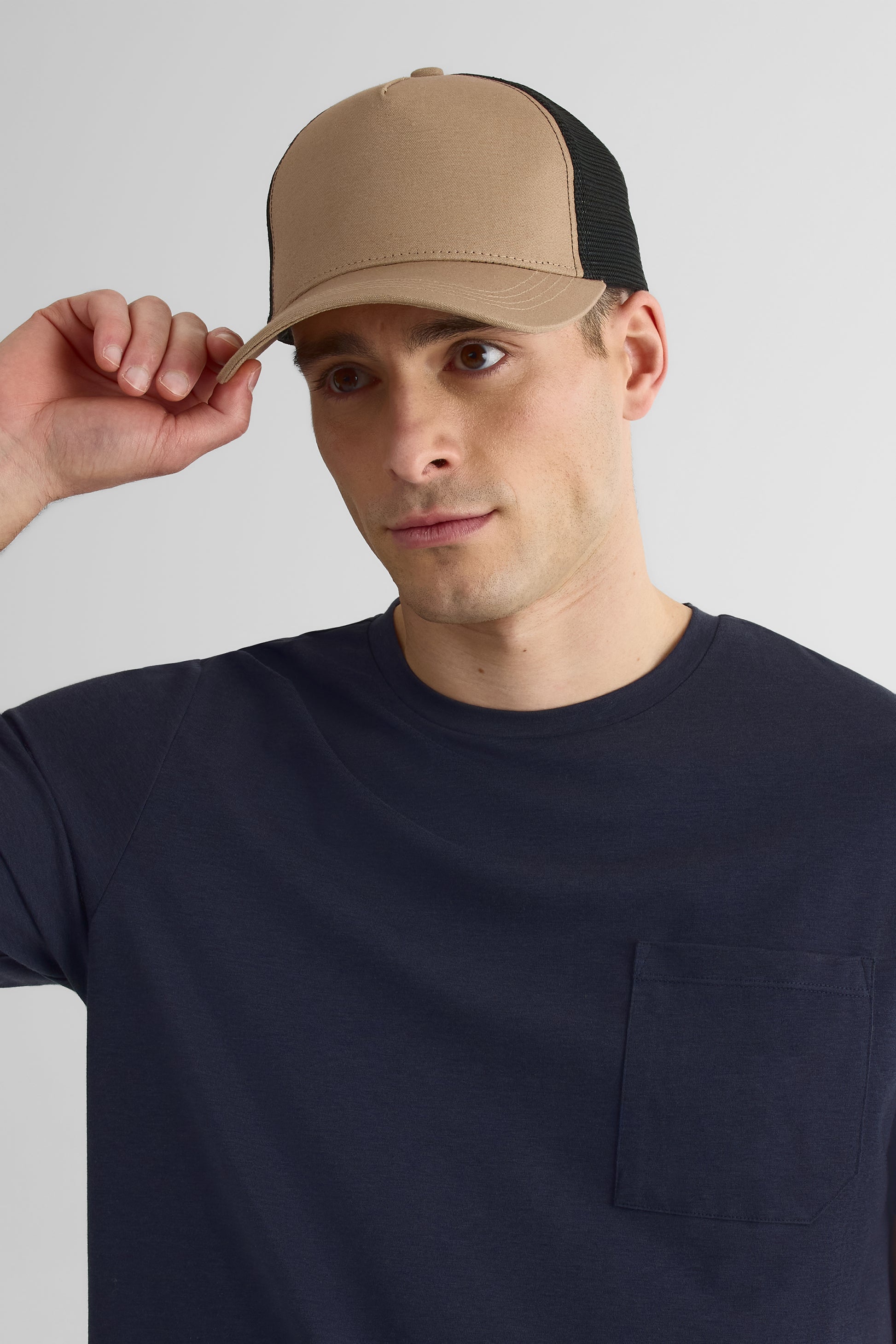 Casquette canvas mesh ajustable – Homme && TAUPE