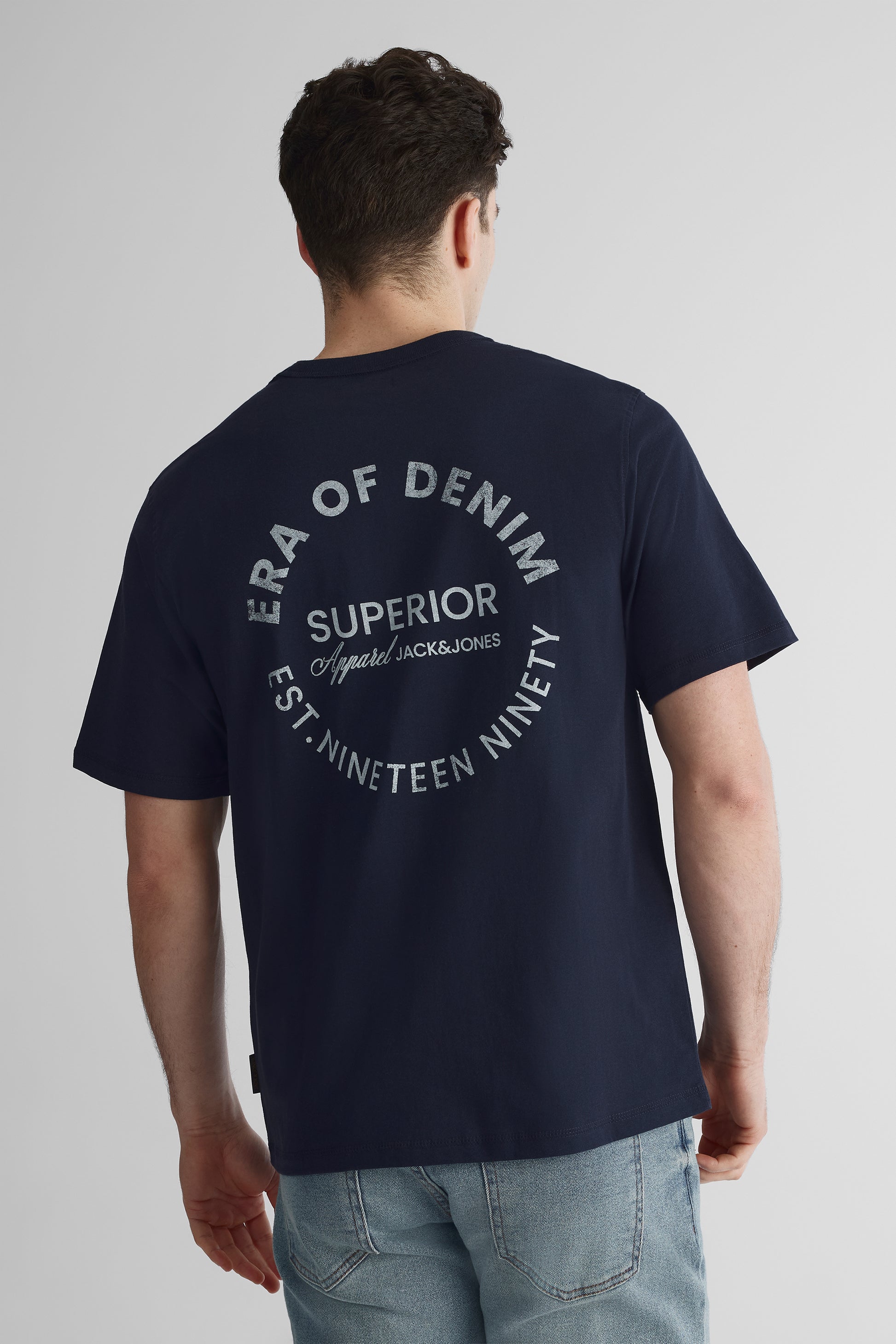 T-shirt M/courtes uni avec logo - Homme && MARIN