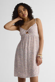 Robe S/manches ajustables en crinkle - Femme && GRIS MULTI