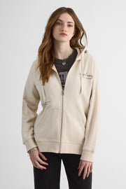 Veste ouatée oversize avec capuchon - Femme && BEIGE