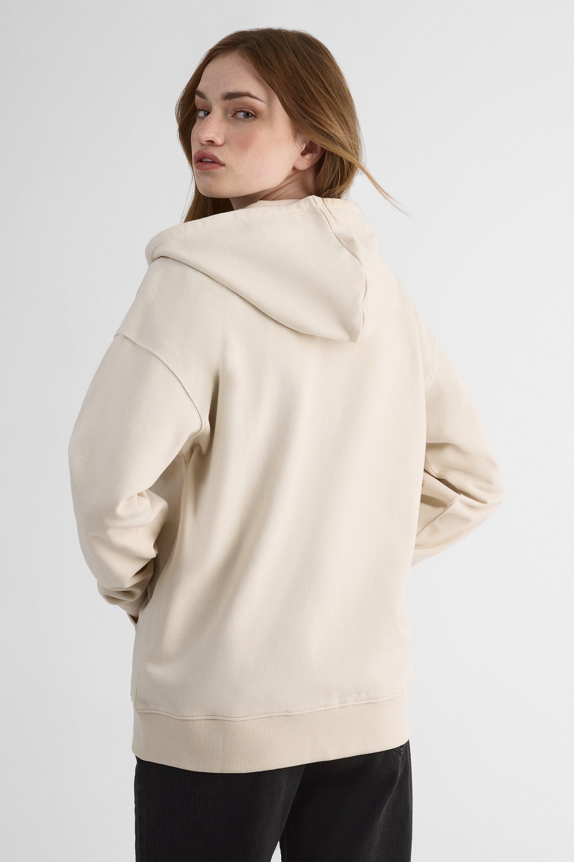 Veste ouatée oversize avec capuchon - Femme && BEIGE