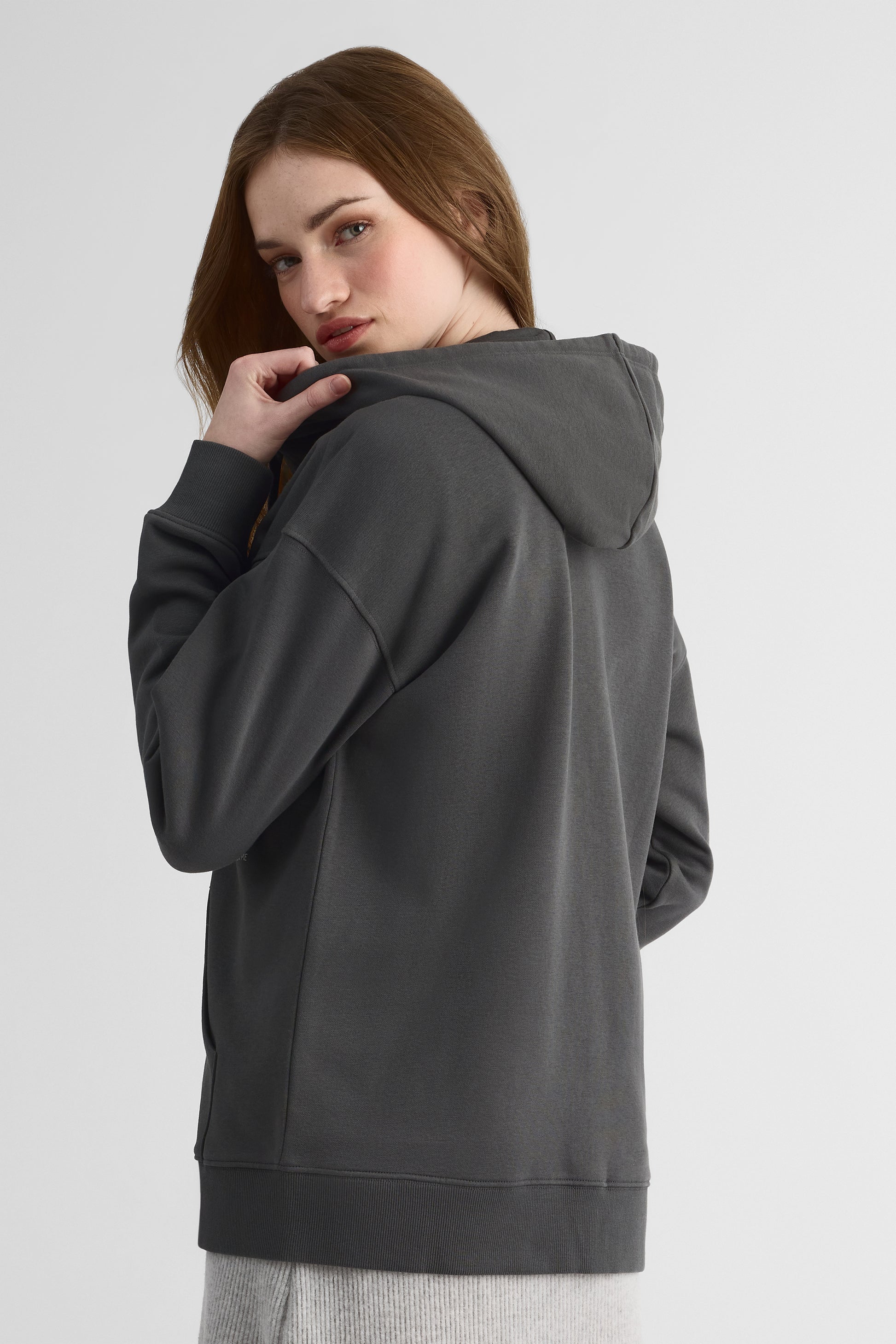 Veste ouatée oversize avec capuchon - Femme && CHARBON