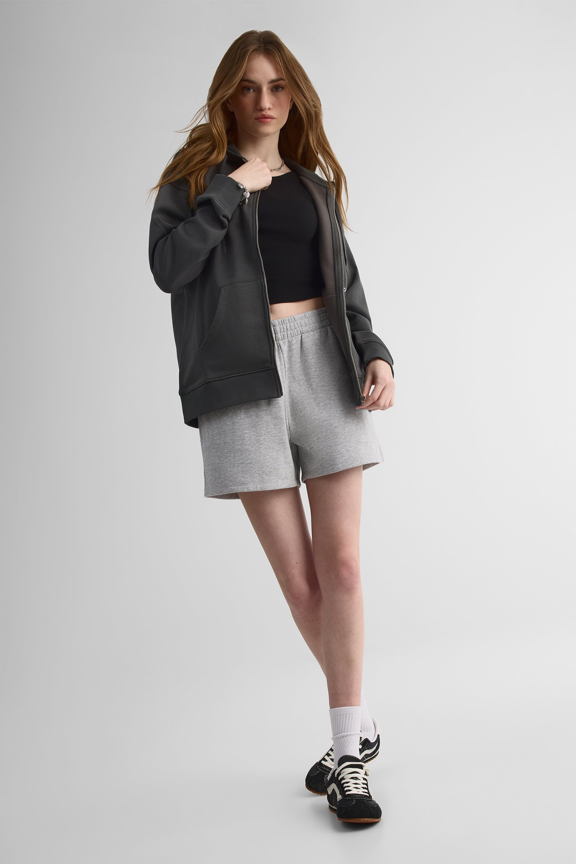 Camisole Bodycon col rond en coton - Femme && NOIR