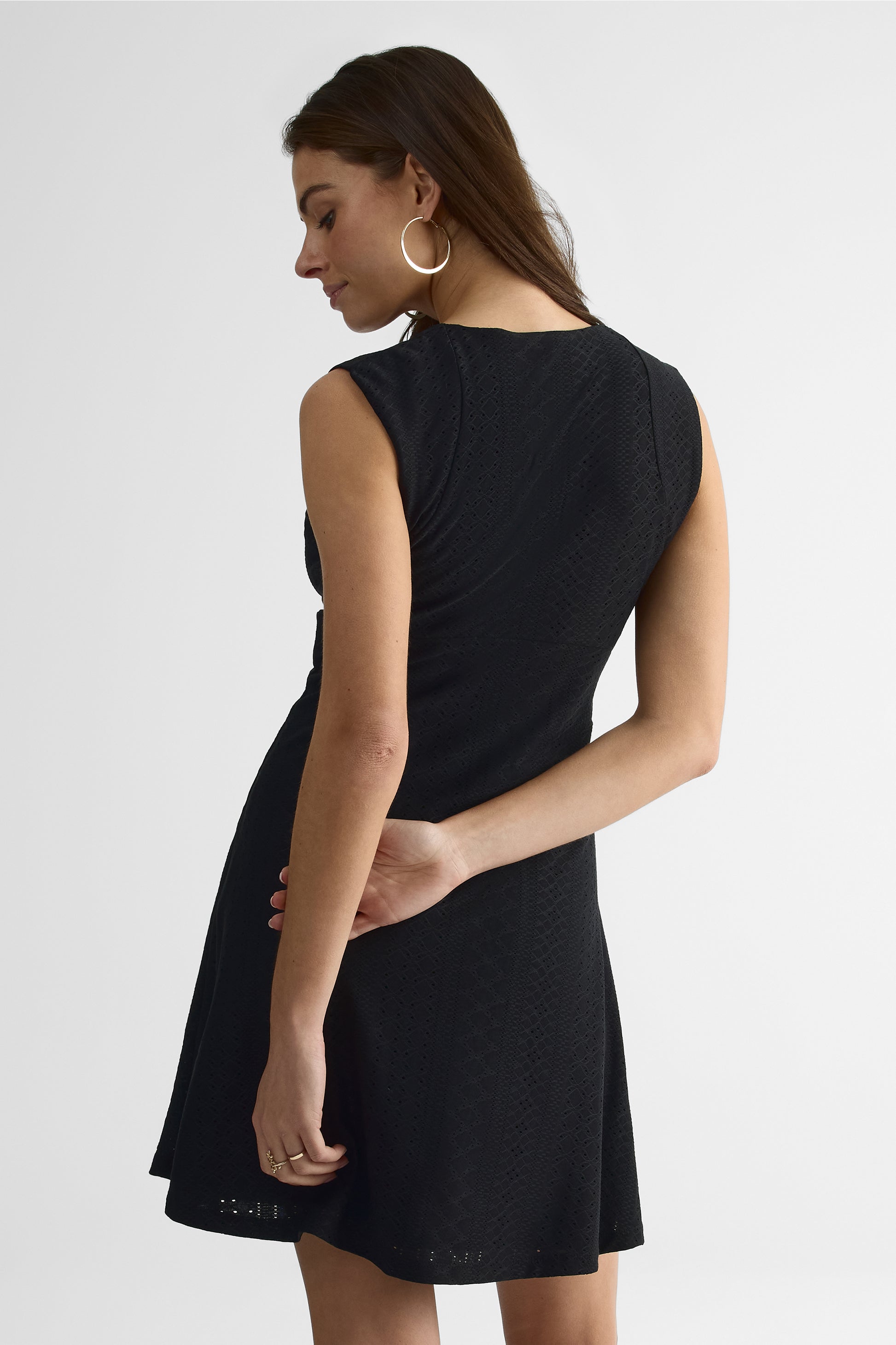 Robe fleurie à manches, col Queen Anne - Femme && CHARBON