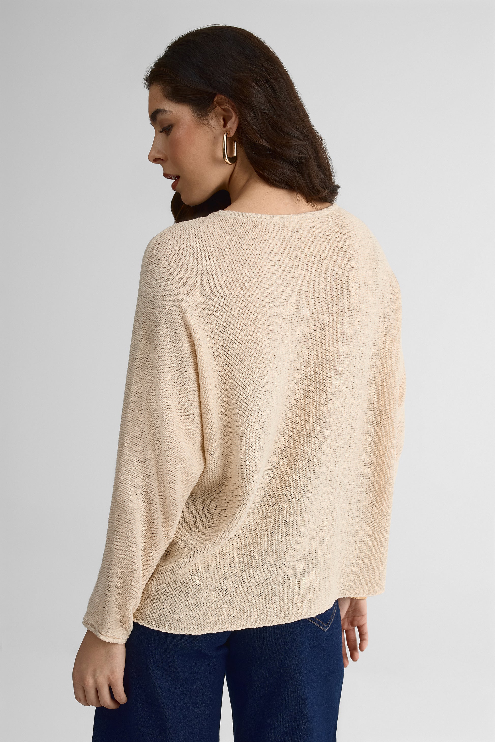 Chandail M/longues Dolman – Femme, Boxy Fit && BLANC CASSÉ MIX