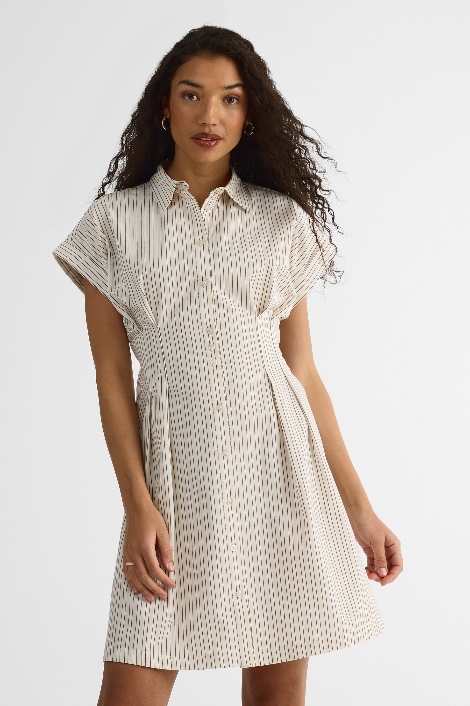 Robe M/courtes Dolman à boutons – Femme && BLANC CASSÉ/MULTI