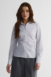 Chemisier ajusté à manches longues – Femme && GRIS MULTI