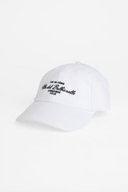 Casquette en denim lavé avec broderie - Femme && BLANC