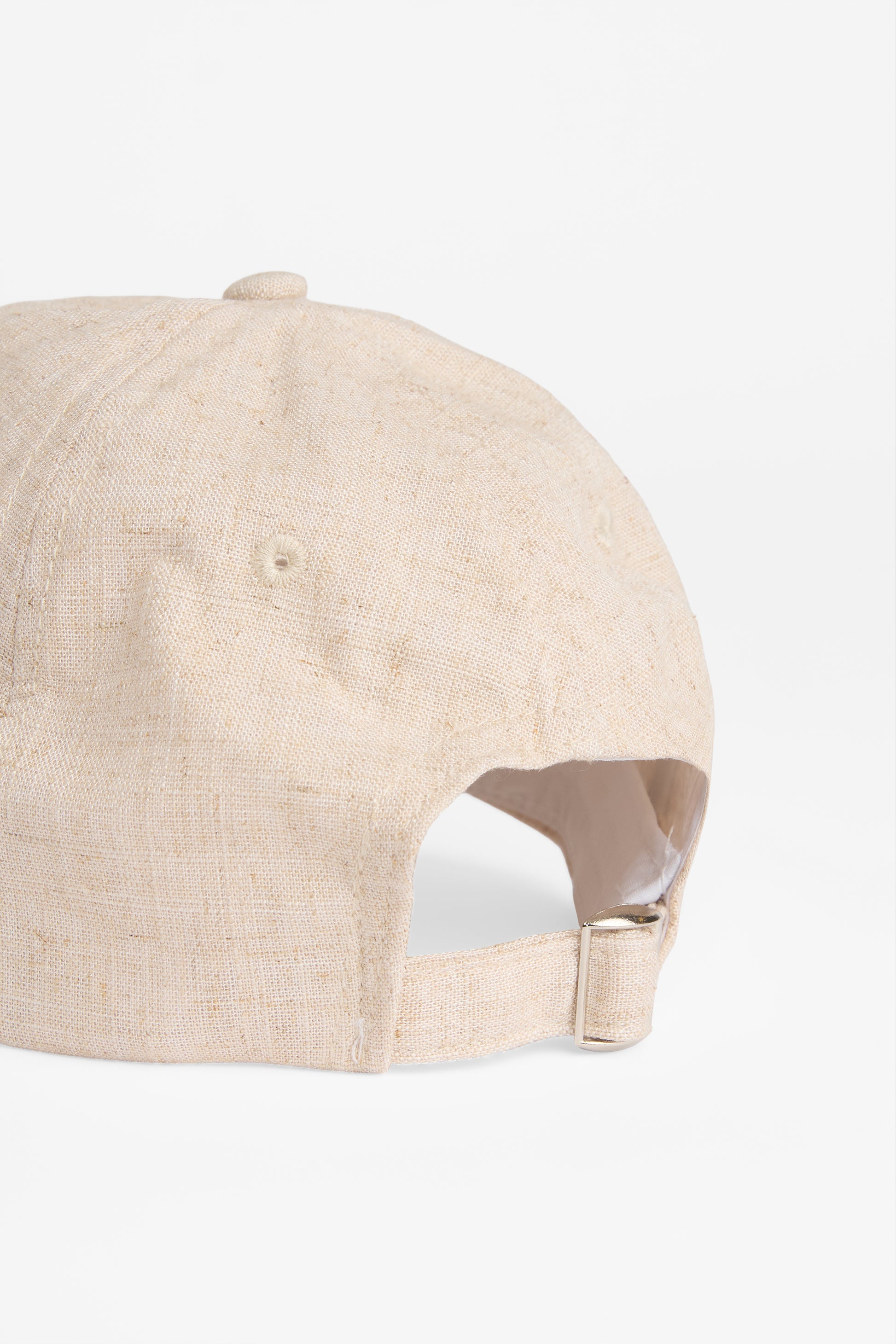 Casquette réglable avec boucle en métal – Femme && BEIGE