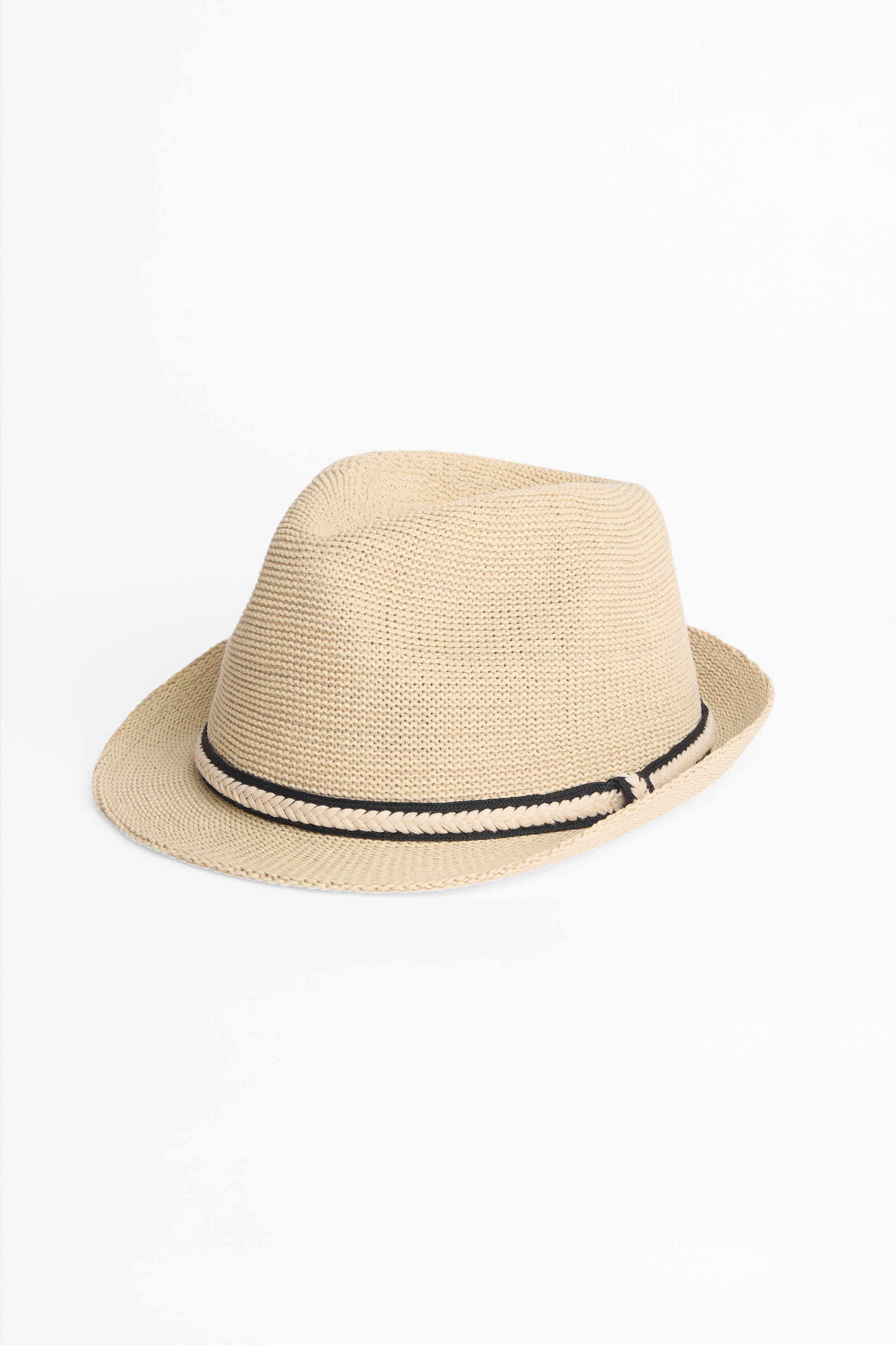 Chapeau fedora uni en feutre - Homme && NATUREL