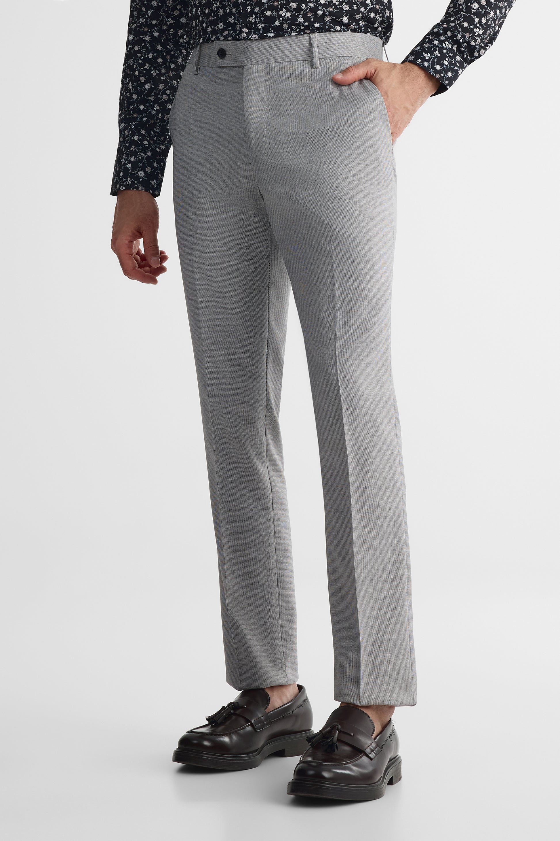 Pantalon habillé coupe ajustée – Homme && GRIS