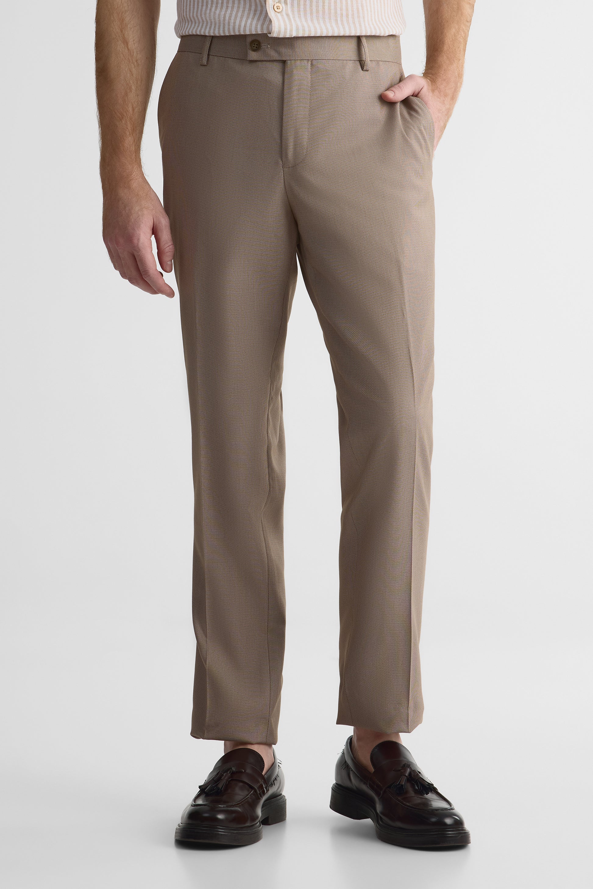 Pantalon habillé coupe moderne – Homme && BEIGE
