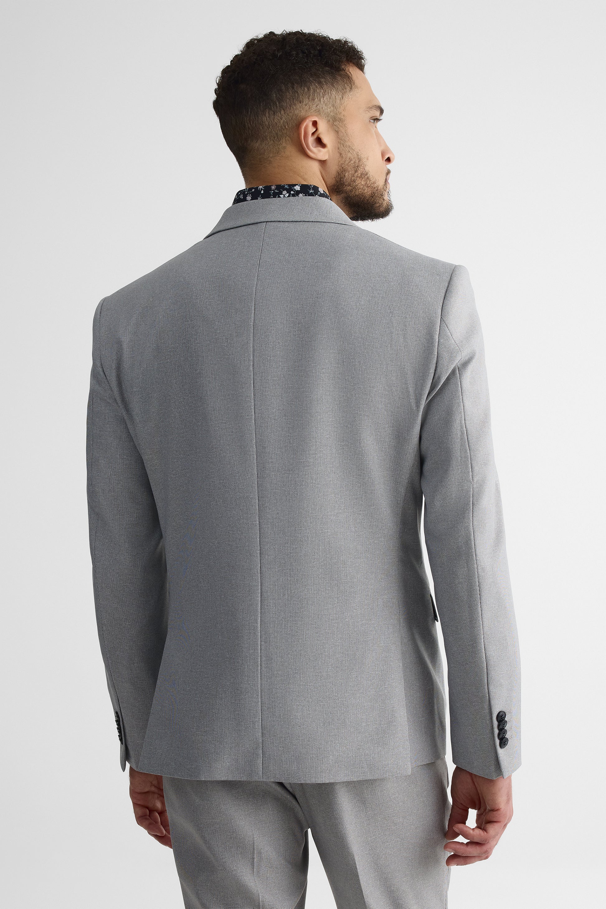 Veston régulier à 2 boutons – Homme && GRIS